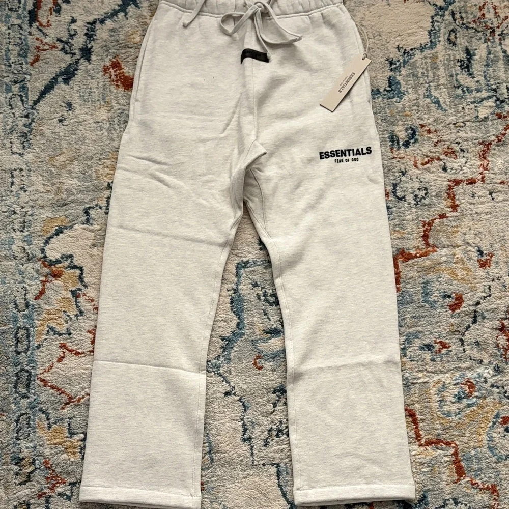 Essentials Fear Of God Relaxed Sweatpants Light Oatmeal Size M - Picture 1 of 6